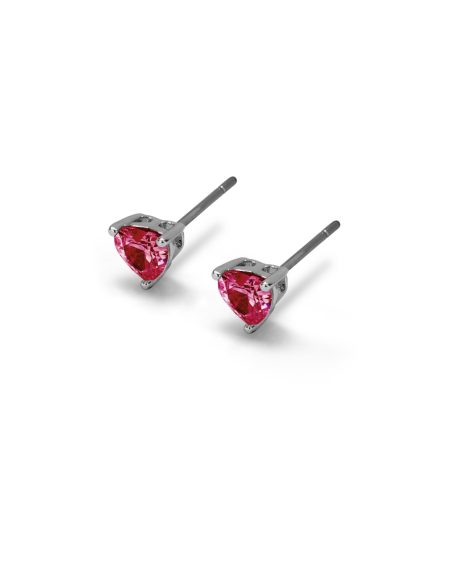 Chiara Fuchsia Silver Stud Earrings