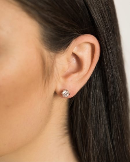 Mina Solitaire Stud Earrings