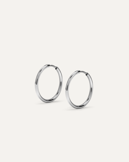 Mara Silver Hoop Earrings