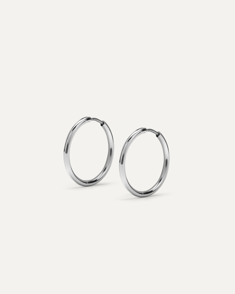 Mara Silver Hoop Earrings