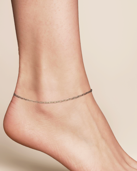 Aida Silver Anklet