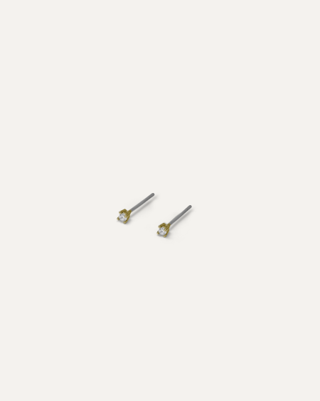 Solitaire Stud Earrings Sara Gold