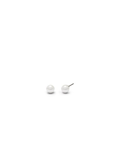 Carolina Silver Stud Earrings with Pearls