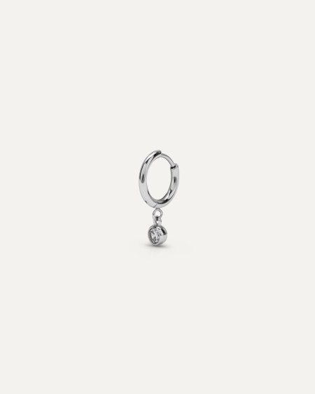 Miriam Silver Single Hoop Earring