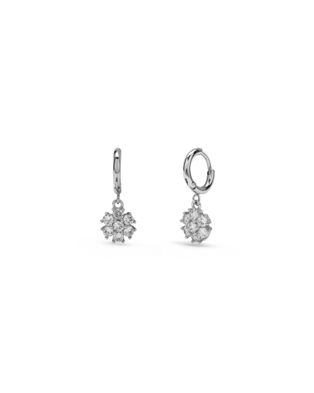 Vittoria Silver Hoop Earring with Pendant