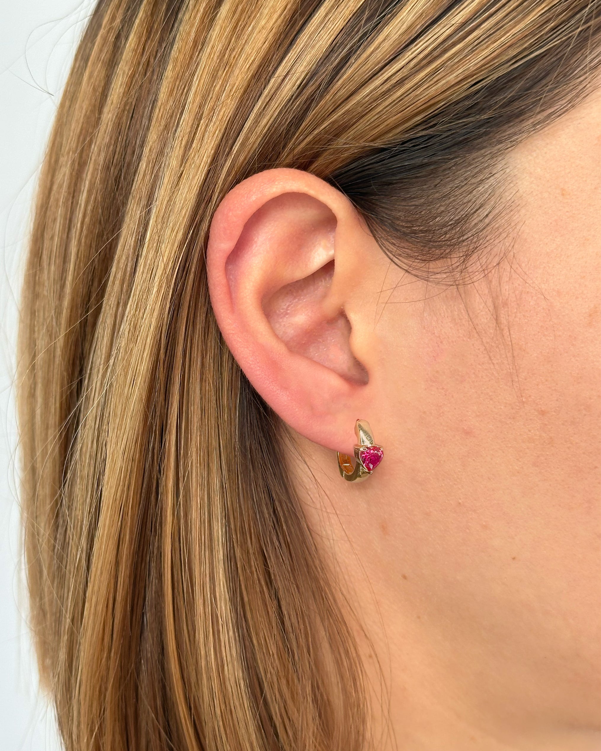 orecchini a cerchio rosa oro