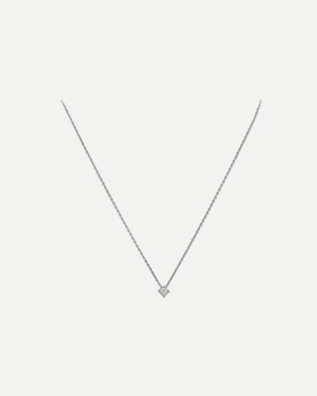 Collana d'argento con pendente brillante
