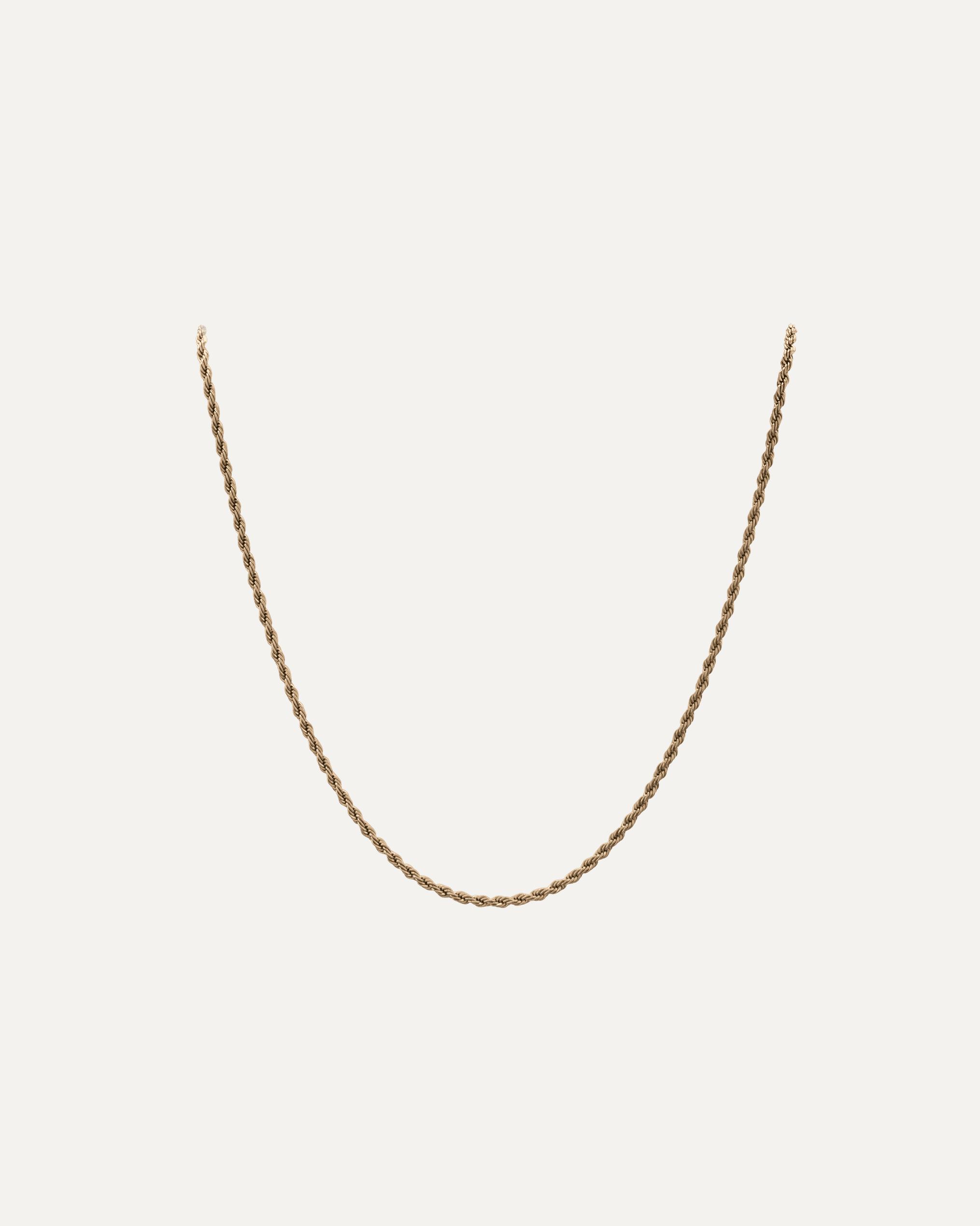 Collana in metallo dorato a corda