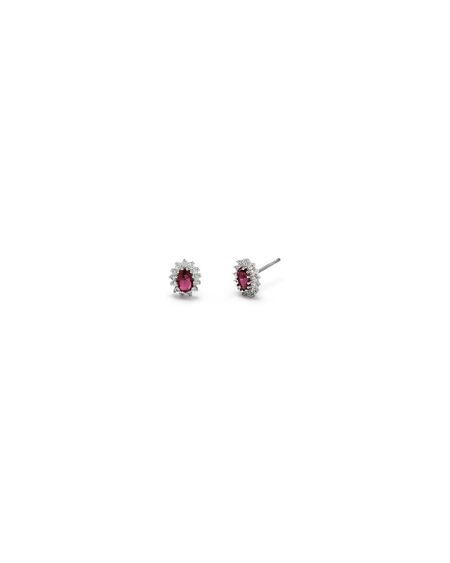 Orecchini Kate Argento Rosso