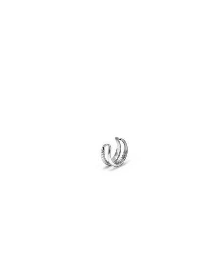 Anello argento design curvo minimalista