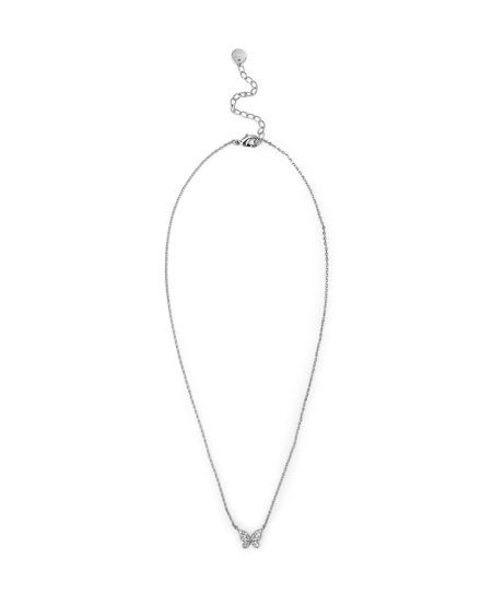 Collana argento con ciondolo farfalla brillante