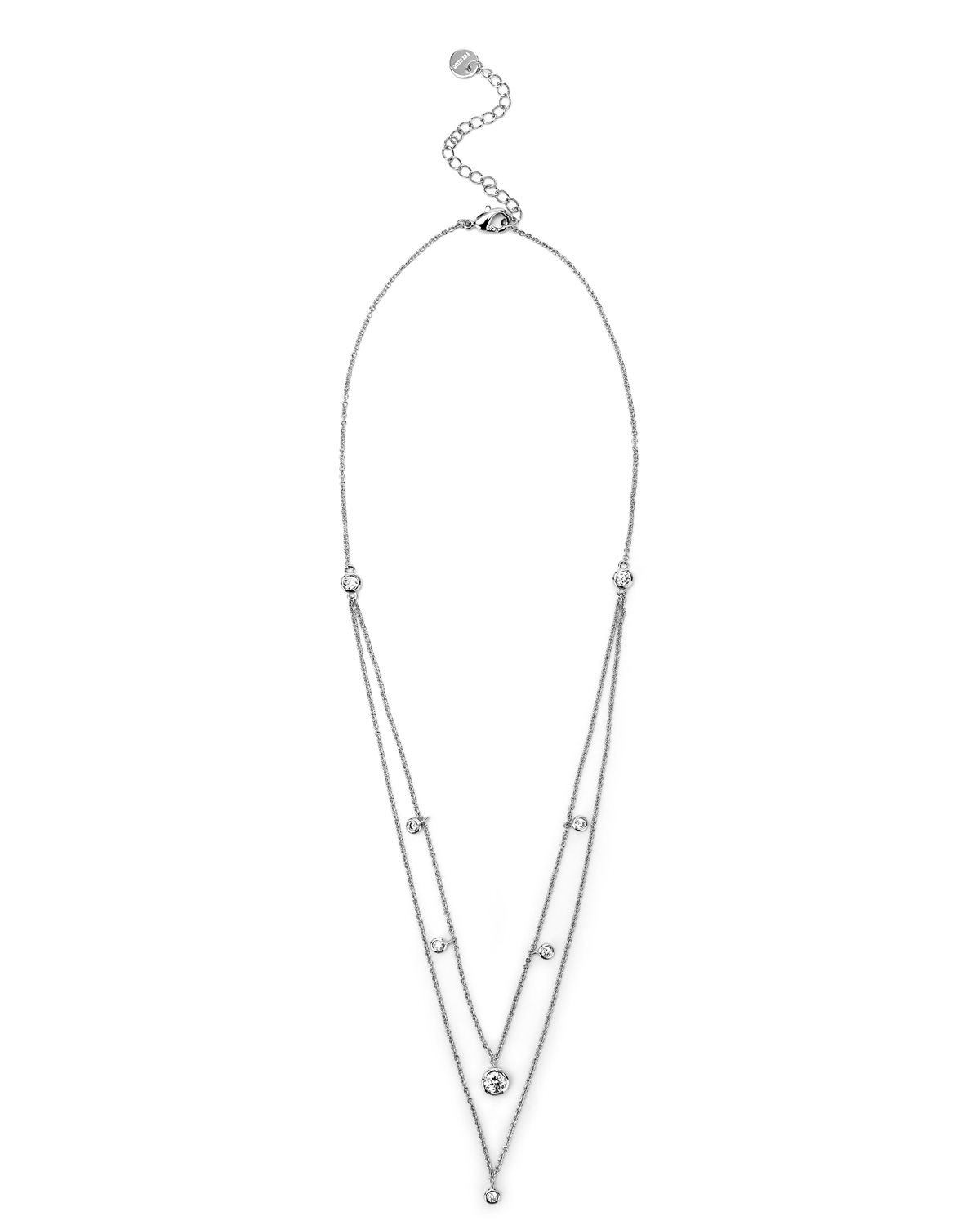 Collana argento a più fili con ciondoli luminosi