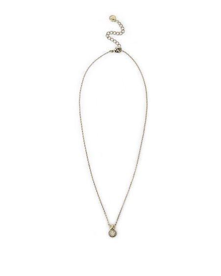Collana dorata con piccolo ciondolo rotondo