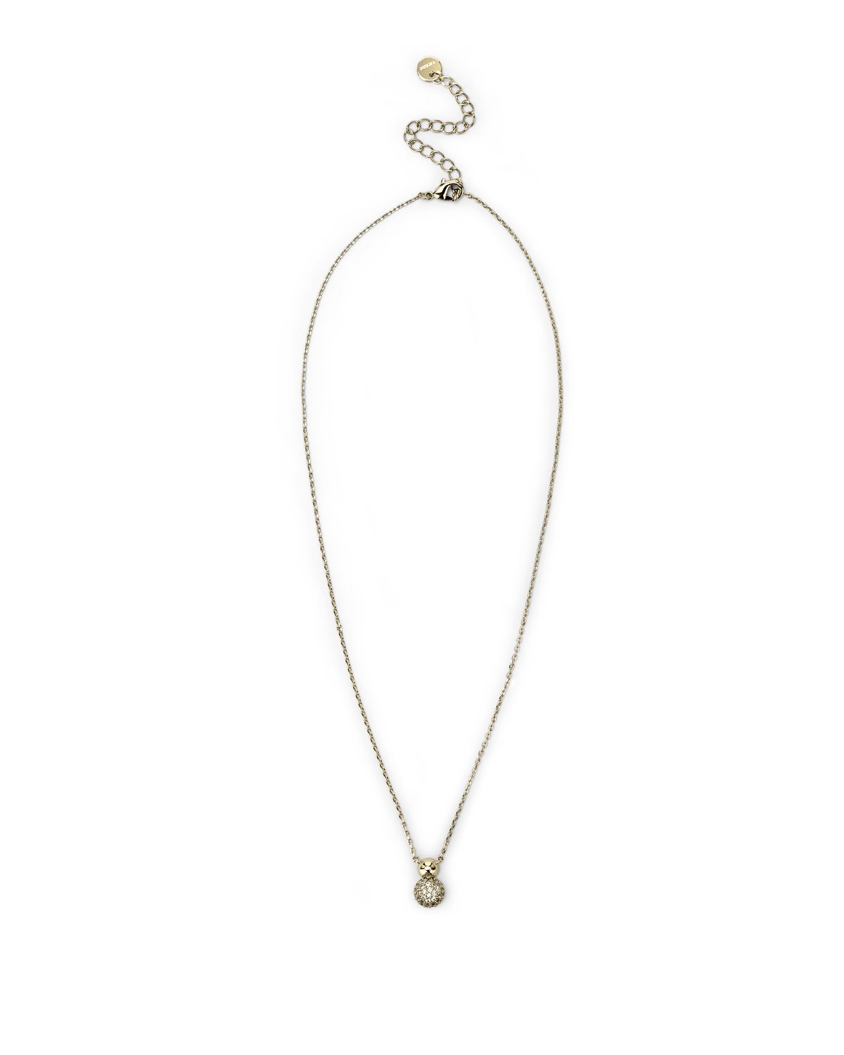 Collana dorata con piccolo ciondolo rotondo