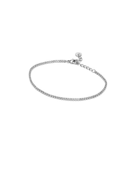 Bracciale tennis in argento con zirconi