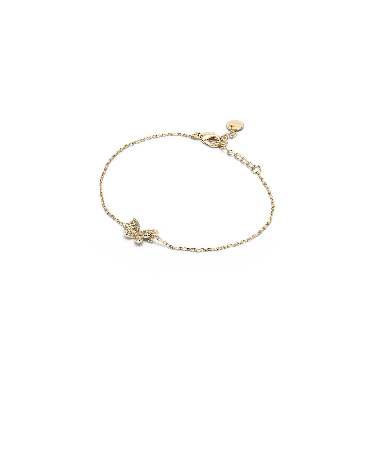 Bracciale in oro con ciondolo farfalla
