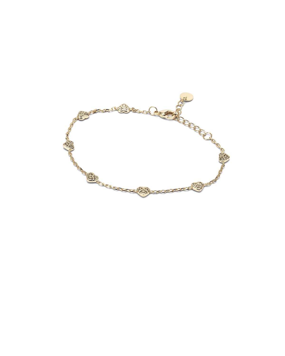 Bracciale oro con cuori pendenti