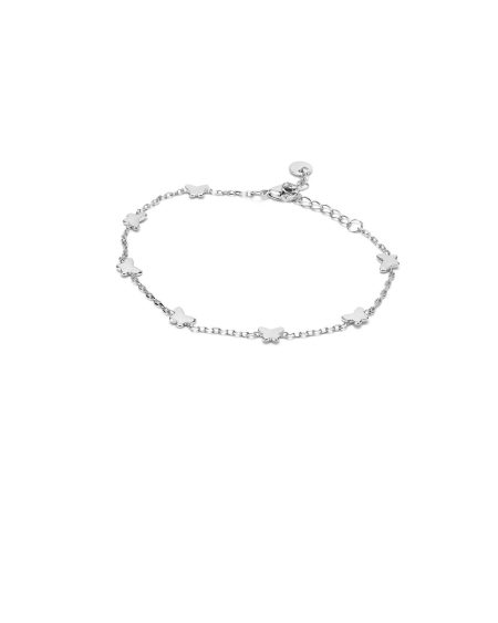 Bracciale argento con ciondoli a farfalla