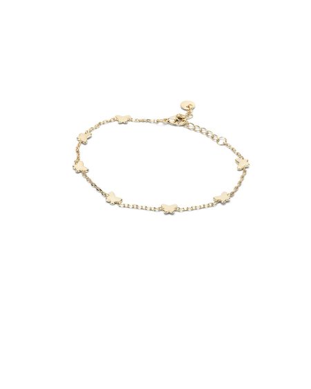 Bracciale dorato con ciondoli a farfalla