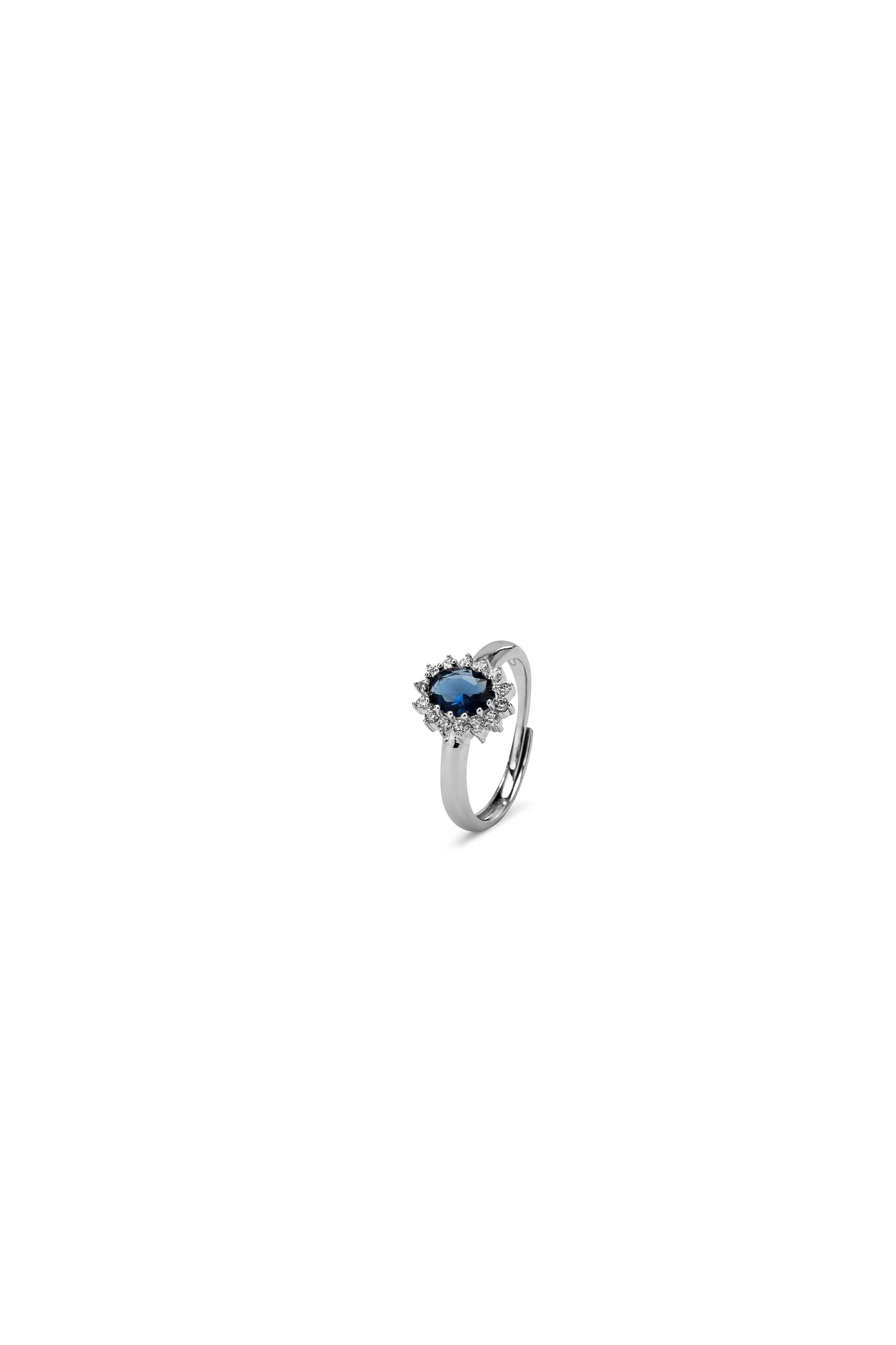 anello kate argento blu 12