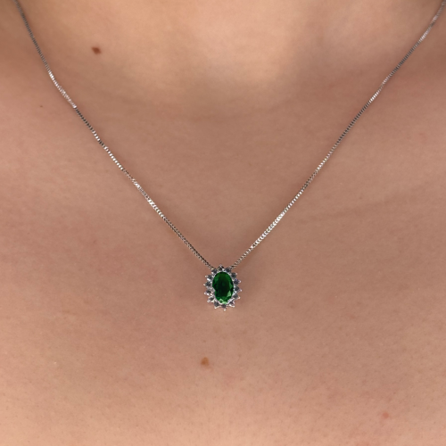 collana kate argento verde
