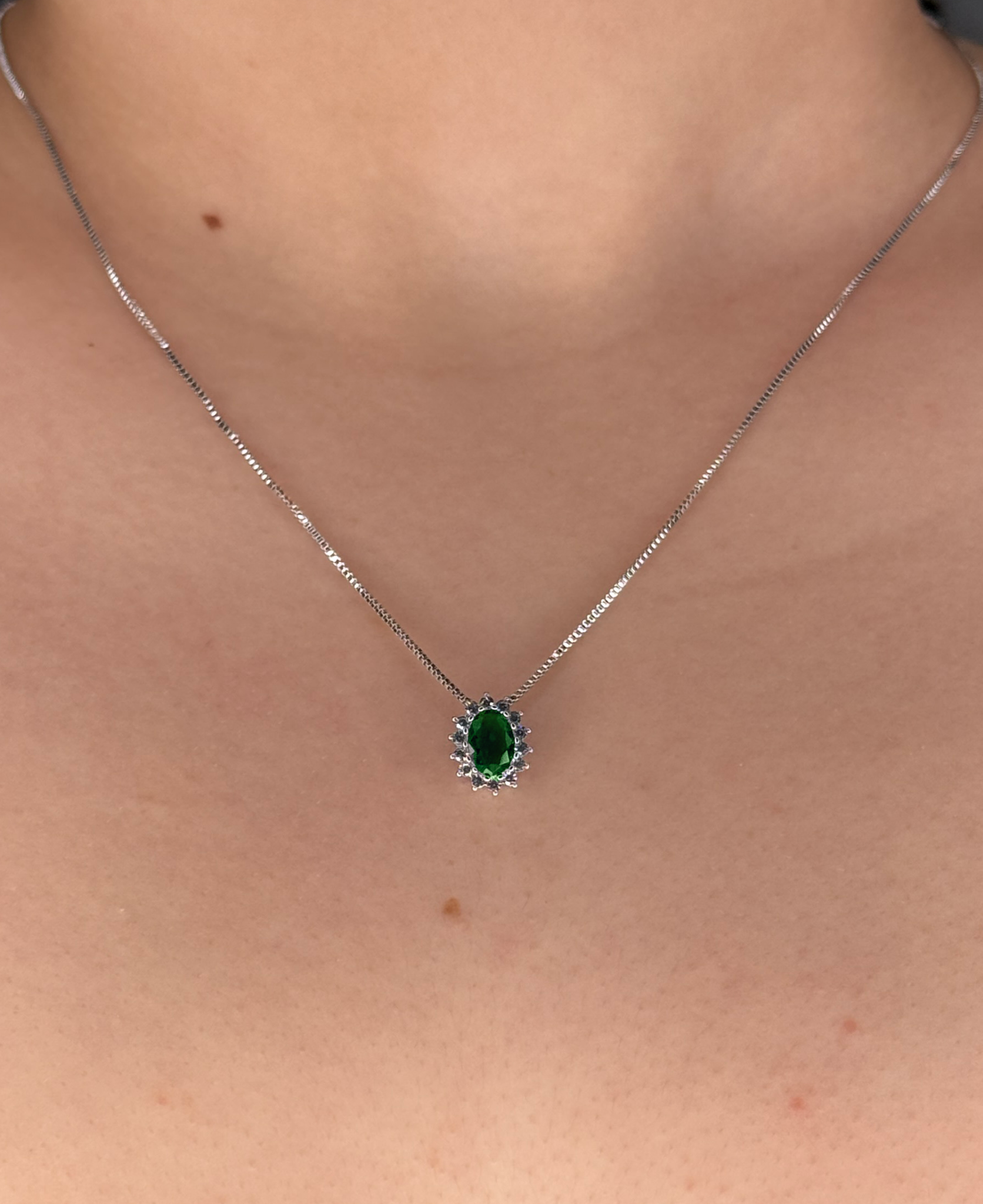 collana kate argento verde