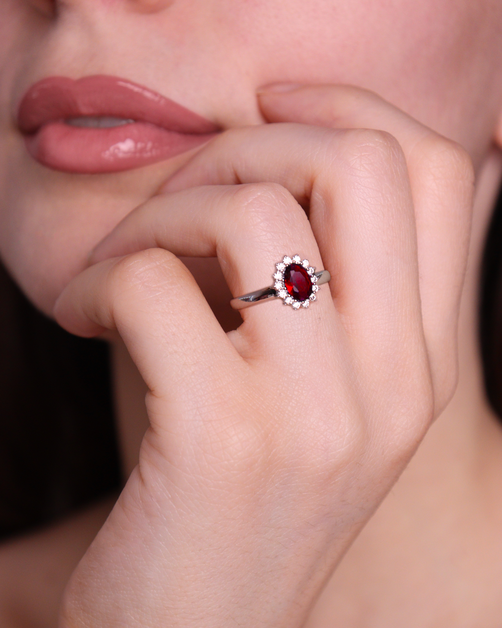 anello kate argento rosso 16