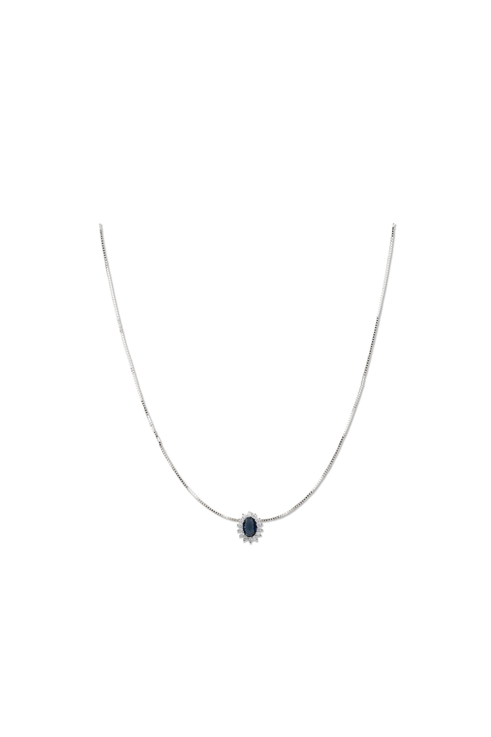 collana kate argento blu