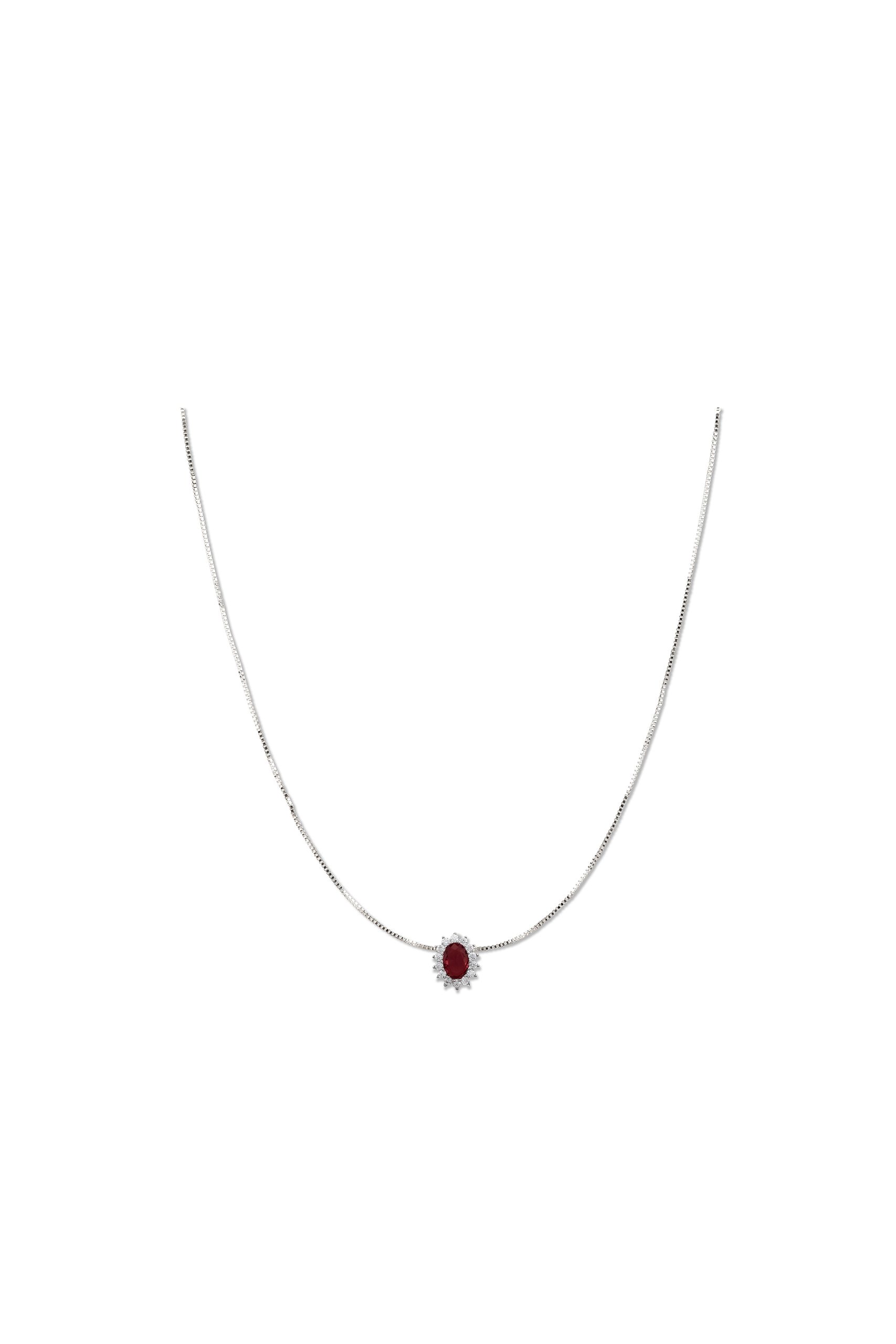 collana kate argento rosso